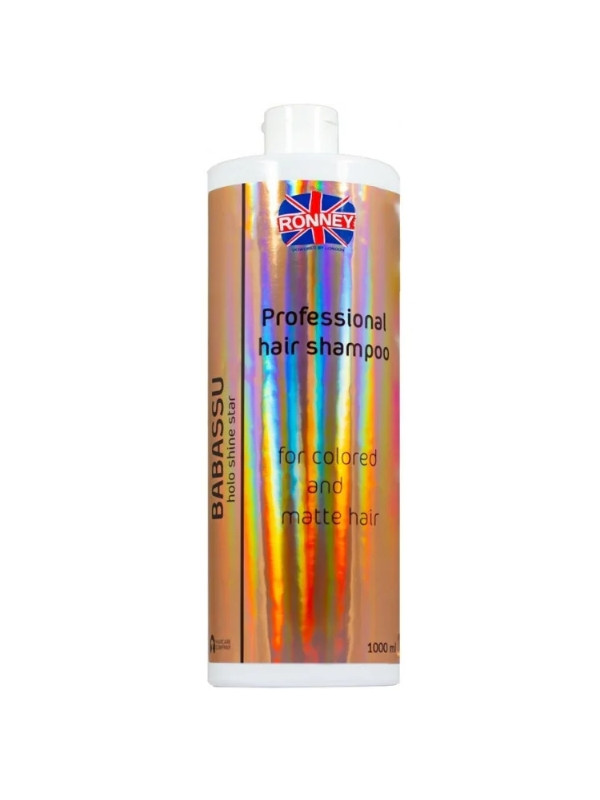 Шампунь Ronney Professional Holo Shine Star Energizing Shampoo для фарбованого та матового волосся Babassu Oil 1000 мл