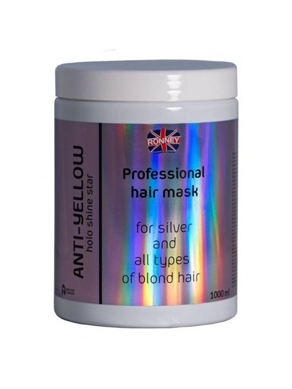 Ronney Professional Holo Shine Star Anti- Yellow Mask для blond , освітленого та сивого волосся 1000 мл