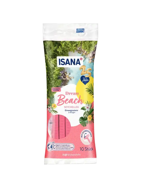 Isana disposable razors Dream Beach Seychellen 10 pieces