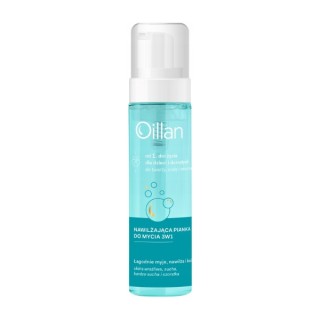 Oillan 3in1 moisturizing foam for washing the face, body and hair from the first day of life for children and adults 200 ml