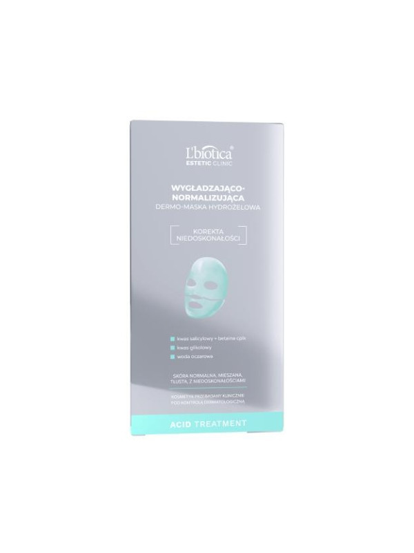 L'biotica Acid Treatment hydro gel Dermo - розгладжувальна та нормалізуюча маска для обличчя 1 шт