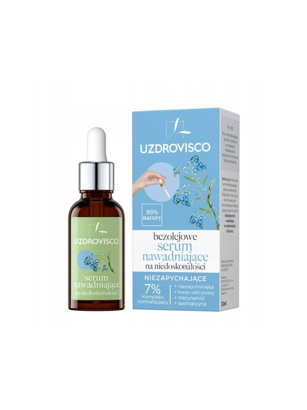 Uzdrovisco ölfreies Serum feuchtigkeitsspendend gegen Unreinheiten, 30 ml