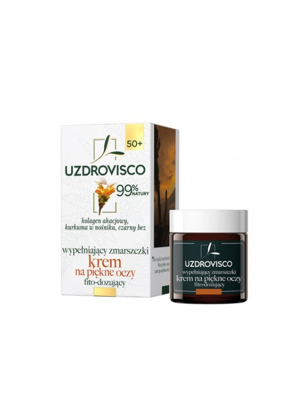 Uzdrovisco Augencreme zum Auffüllen von Falten, Kurkuma, 25 ml