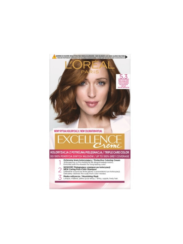 Фарба для волосся L'oreal Excellence Creme / 5 / Light Golden Brown