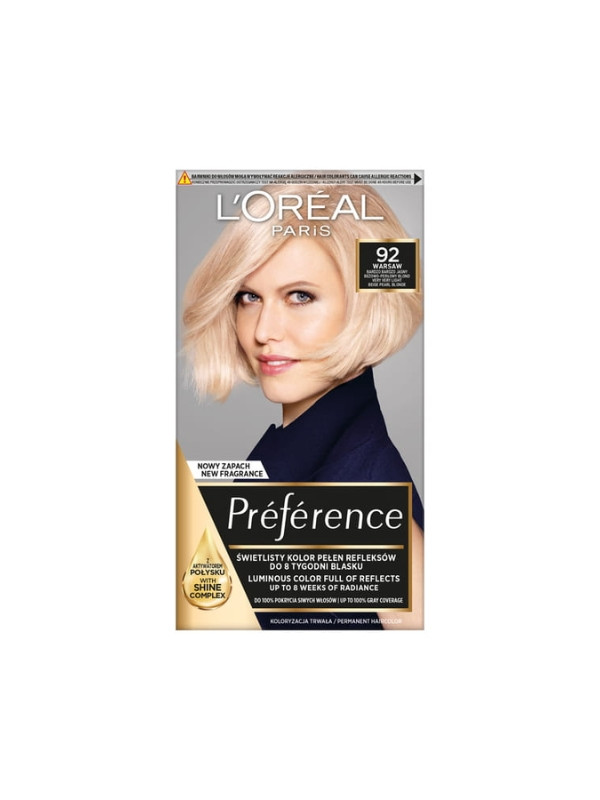 Фарба для волосся L'oreal Preference /92/ Very Very Light Бежево-перламутровий Blond