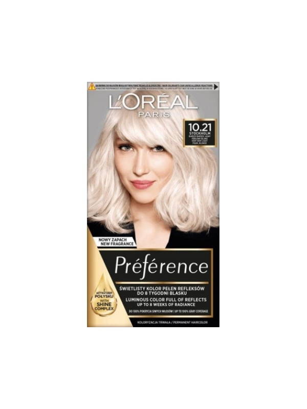 L'oreal Preference Hair dye /10.21/ Very Very Light Ash Blond