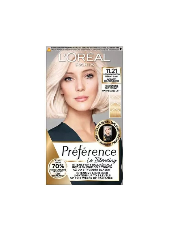 Фарба для волосся L'oreal Preference /11.21/ Ультрасвітлий холодний перламутровий Blond