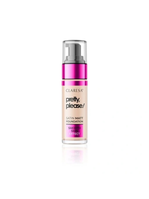 Claresa Pretty, Please! Facial foundation with a satin-matte finish /03/ Light - medium 33 g