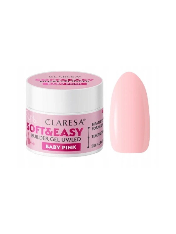 Claresa Soft & Easy Nagelbouwgel Baby Pink 45 gr