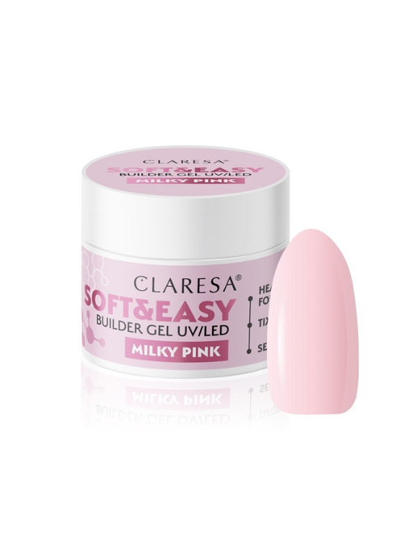 Claresa Soft & Easy Nail Building Gel Milky Pink 45 gr