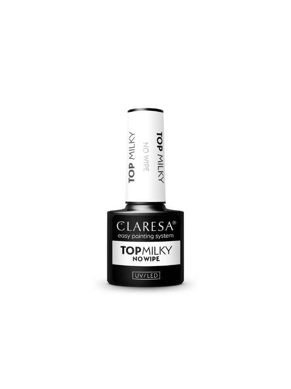 Claresa Top No Wipe hybride nageltop Milky 5 gr