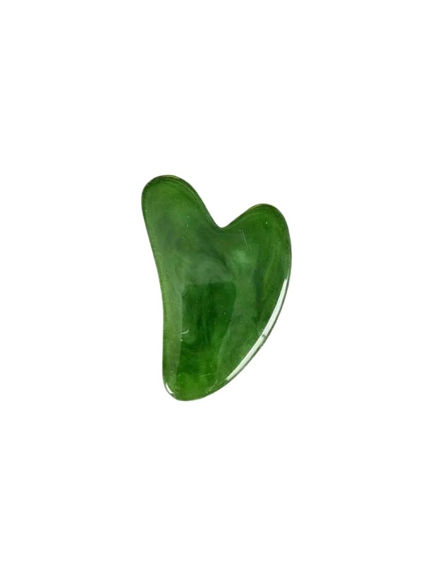 Gua Sha do masażu twarzy Green 1 sztuka