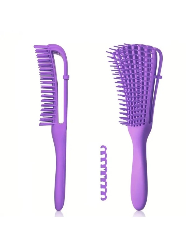 Purple detangling brush for wet hair, 1 piece