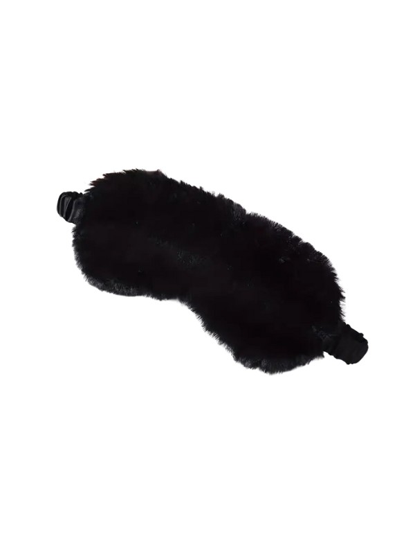 Plush Sleeping Eye Mask Black 1 piece