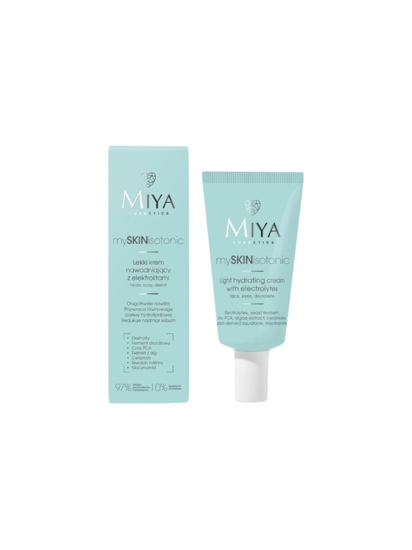 Miya Cosmetics mySKINisotonic light moisturizing cream for face, eyes and neckline with electrolytes 40 ml