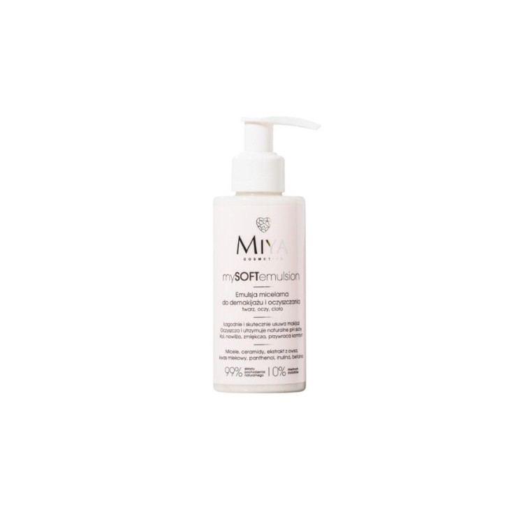 Міцелярна емульсія Miya Cosmetics mySOFTemulsion для зняття макіяжу та очищення обличчя, очей та тіла 140 мл