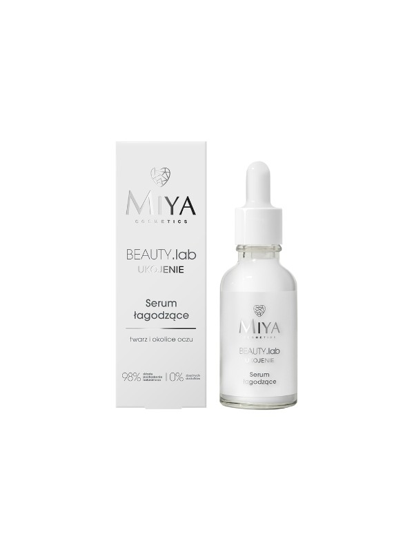 Miya Cosmetics BEAUTY .lab Soothing Beruhigendes Serum für Gesicht und Augenpartie 30 ml