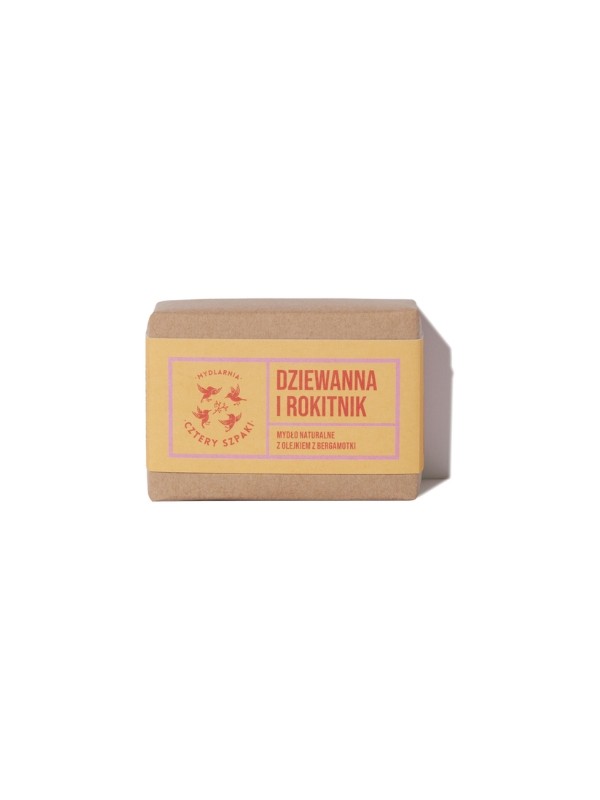 Mydlarnia Cztery Szpaki natural Mullein and Sea Buckthorn soap 110 g