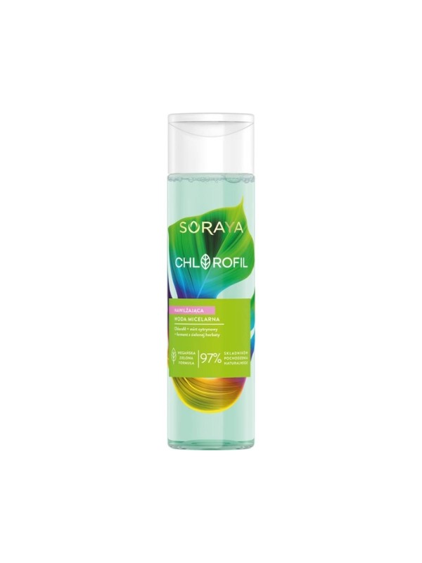 Soraya Chlorophyll feuchtigkeitsspendendes Mizellenwasser zum Entfernen von Gesichts-Make-up, 250 ml