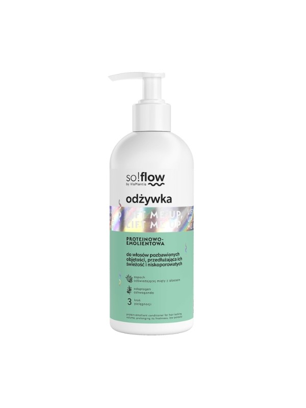 So!flow Protein-Emolent Conditioner для низькопористого волосся без об'єму, продовжуючи його свіжість 300 мл