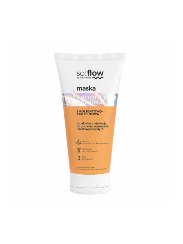 So!flow Emollient and Protein Mask for medium porosity hair prone to frizz 200 ml