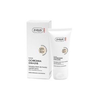 Ziaja Med SPF 50+ Tinted face cream for normal and vascular skin Light shade 50 ml