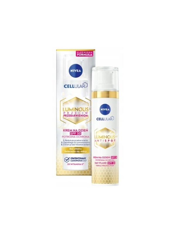 Денний крем для обличчя Nivea Cellular Iluminous Anti Spot Face Cream SPF50 Засіб проти плям 40 мл