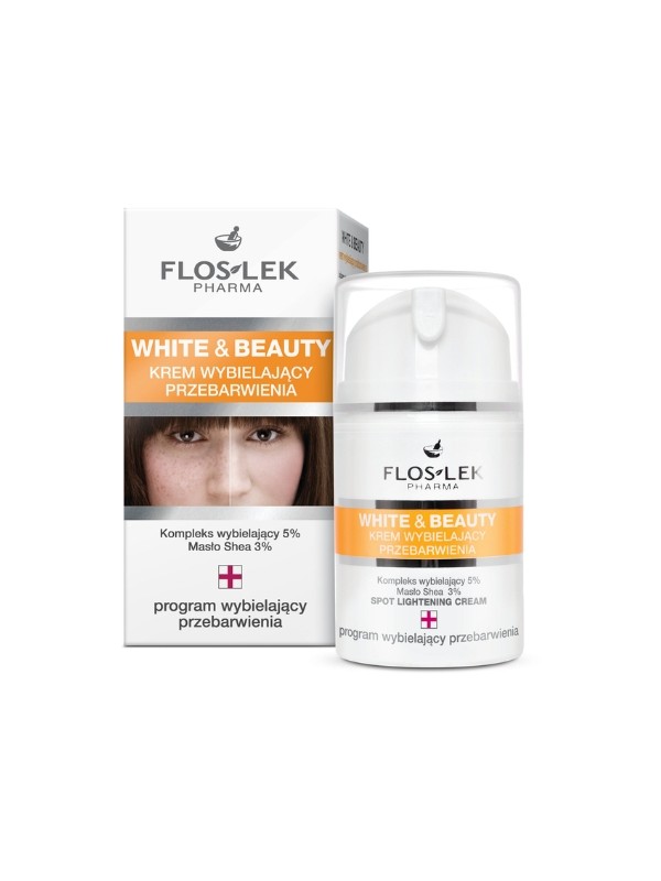 Floslek White & Beauty Gesichtscreme zur Aufhellung von Verfärbungen 50 ml