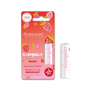 4Organic Natural moisturizing Raspberry lip balm 5 g