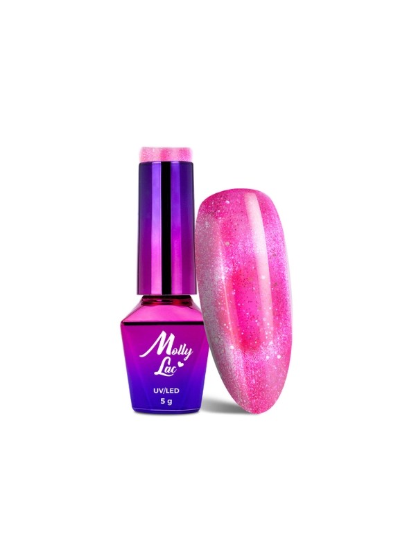 MollyLac /551/ Foxy Eyes Hybrid Lacquer Blink Me Pink 5 ml