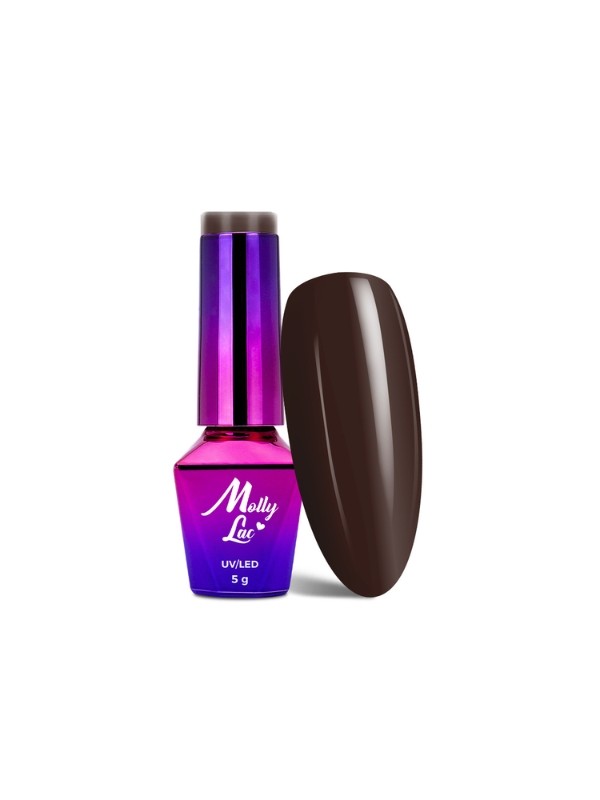 MollyLac /358/ Choco Dreams Cocoa Cookie Hybrid Nail Polish 5 ml