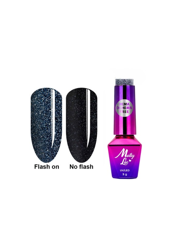 MollyLac /604/ Duo Flashing Lights Hybrid Nail Polish Devil's Night 5 мл