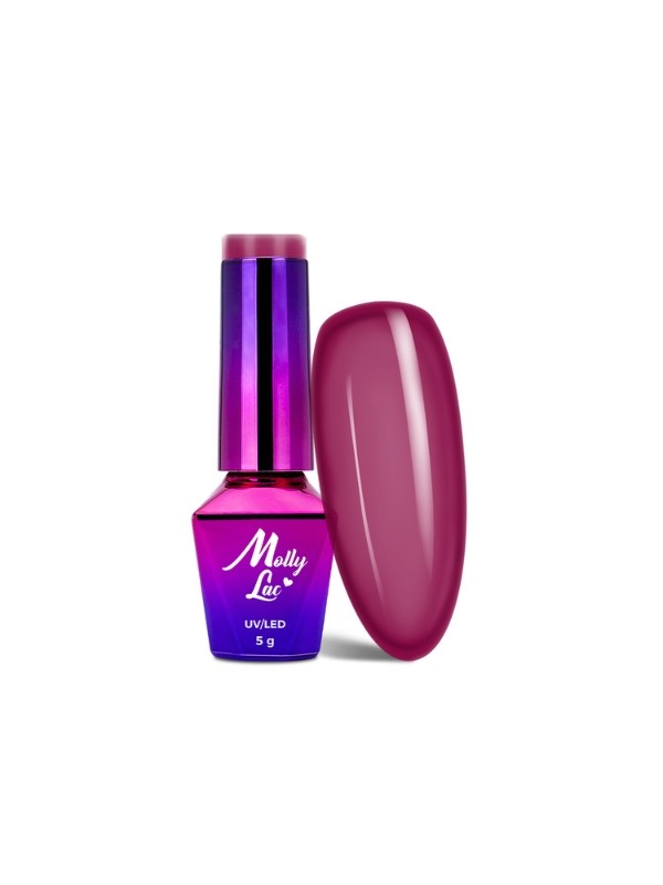 MollyLac /194/ Hearts & Kisses Hybride Nagellak Rowanberry Coral 5 ml