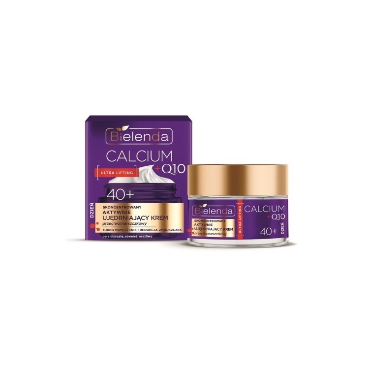 Bielenda CALCIUM + Q10 geconcentreerde actieve verstevigende anti-rimpel gezichtscrème 40+ voor dag 50 ml