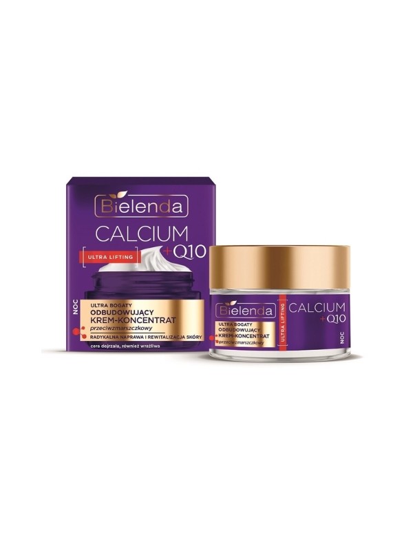 Bielenda CALCIUM + Q10 ultra reichhaltiges, aufbauendes Anti-Falten-Gesichtscremekonzentrat für die Nacht 50 ml