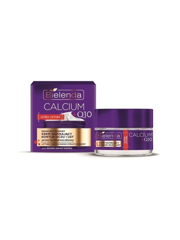 Bielenda CALCIUM + Q10 geconcentreerde gezichtscrème die de contouren van ogen en lippen aanscherpt 15 ml