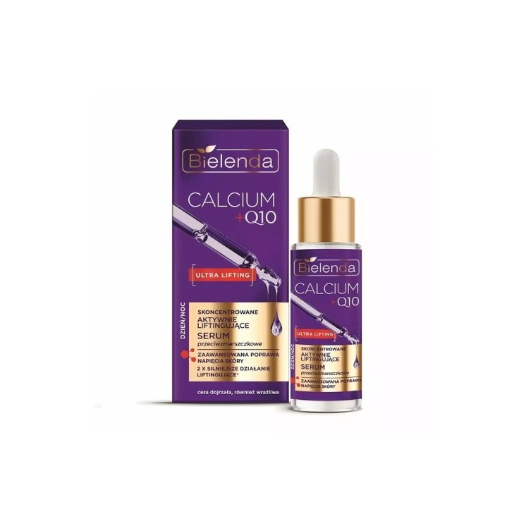 Bielenda CALCIUM + Q10 concentrated active lifting anti-wrinkle face serum day/night 30 ml