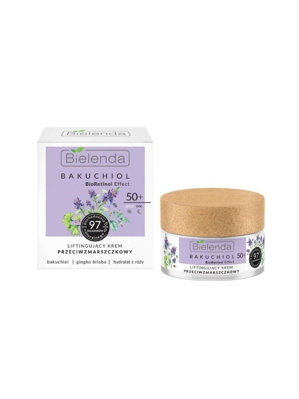 Bielenda Bakuchiol Anti-wrinkle lifting face cream 50+ for day and night 50 ml