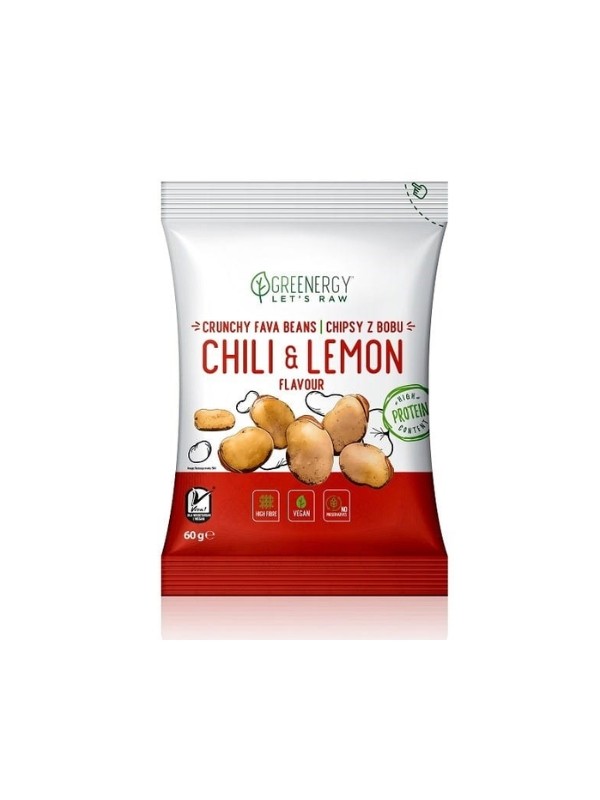 Greenergy Protein Saubohnenchips mit Chili- und Lemon 50 g