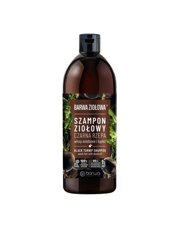 Barwa Ziołowa Kräutershampoo für geschwächtes Haar und Schuppen Schwarze Rübe 480 ml