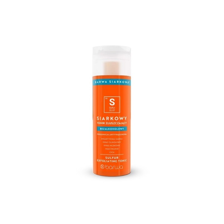 Tonique exfoliant anti-acné sans alcool Barwa Siarkowa 200 ml
