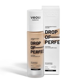 Veoli Botanica Drop of Perfection SPF20 gladmakende en dekkende BB Cream met een lichte formule /3.0/ Golden Beige 30 ml