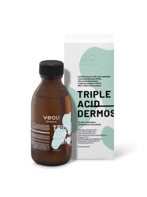 Veoli Botanica Triple Acid Dermosolution Multi-aktives talgregulierendes Gesichtswasser 150 ml