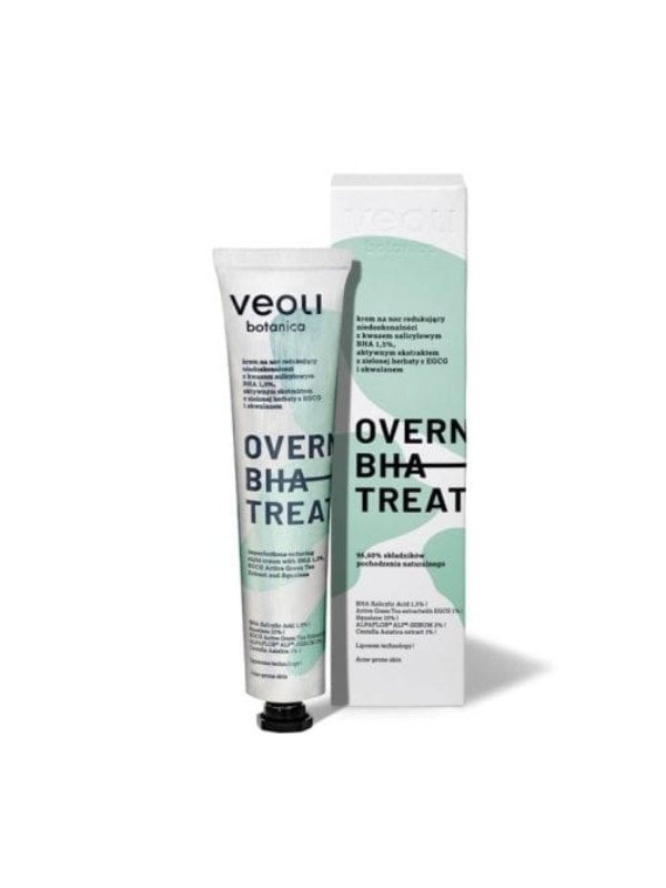 Veoli Botanica Overnight BHA Treatment Нічний крем для обличчя, що зменшує недоліки, 50 мл