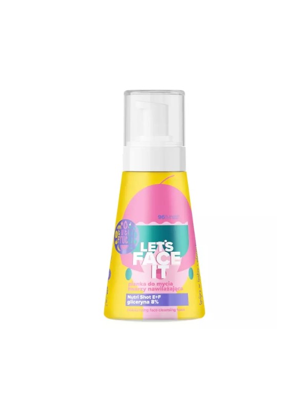 Farmona Tutti Frutti Let's Face It feuchtigkeitsspendender Gesichtsreinigungsschaum mit Glycerin 8 % + Nutri Shot E + F 250 ml