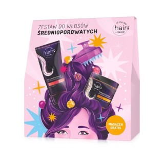 OnlyBio Hair of the day Set voor medium poreus haar: Conditioner + Masker + Massager Gratis