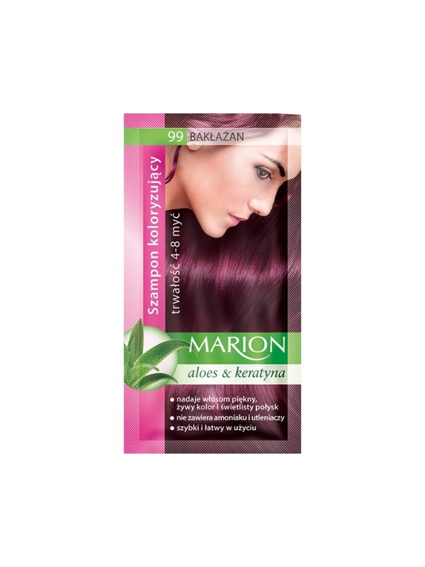 Marion Färbeshampoo mit Aloe-Extrakt 4-8 Wäschen /99/ Aubergine 40 ml