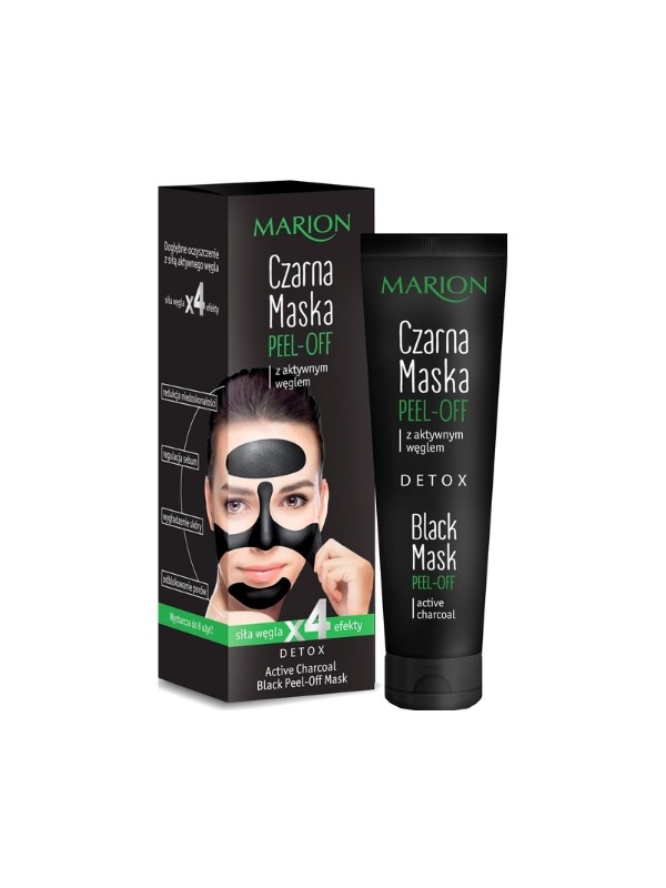 Marion Detox Black Peel-off-Maske für das Gesicht mit Aktivkohle 25 g