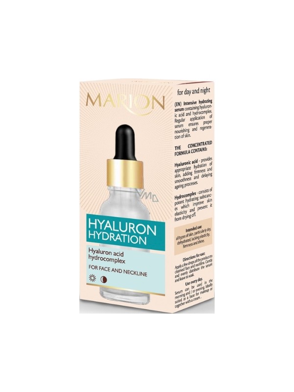 Marion Hyaluron Hydration Serum для обличчя та шиї з гіалуроновою кислотою 20 мл