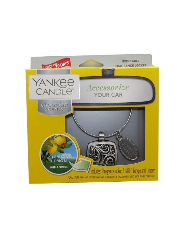Yankee Candle Car Charming Scents car fragrance Set with refill Sicilian  Lemon 1 piece